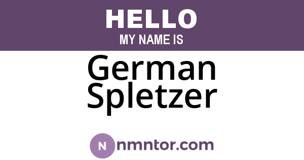 German Spletzer