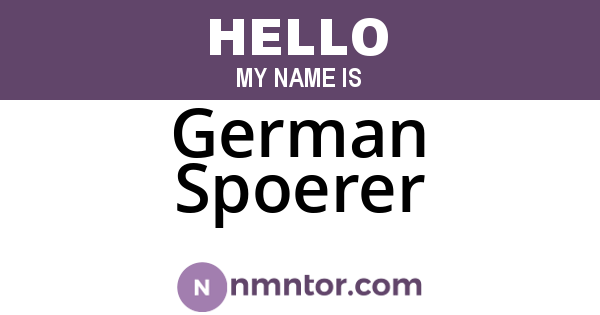 German Spoerer
