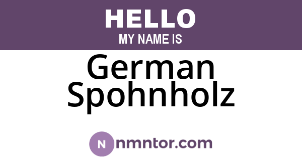 German Spohnholz