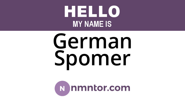 German Spomer