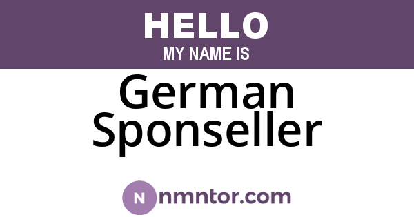 German Sponseller