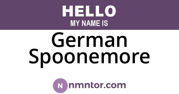 German Spoonemore