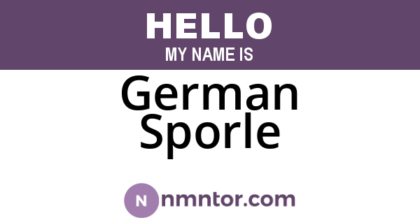 German Sporle