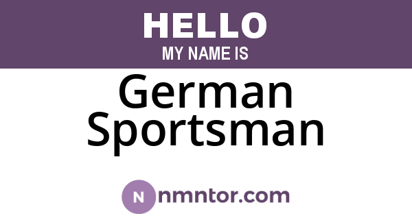 German Sportsman