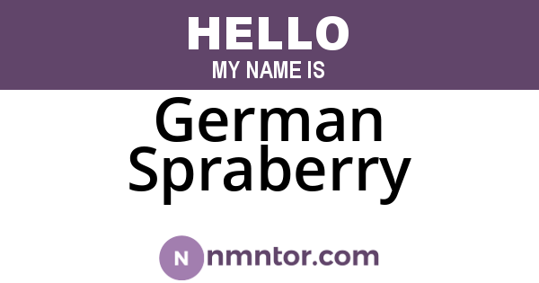 German Spraberry