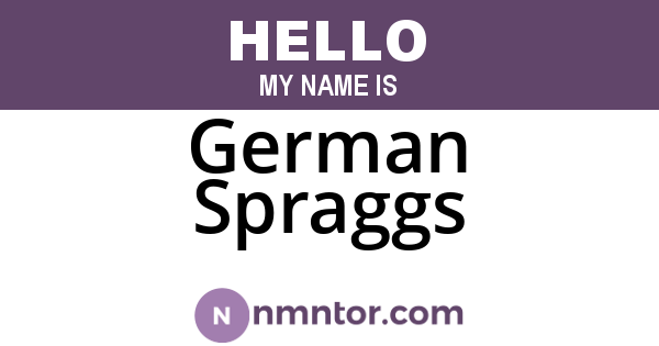 German Spraggs