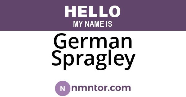 German Spragley