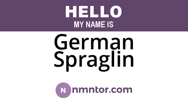 German Spraglin