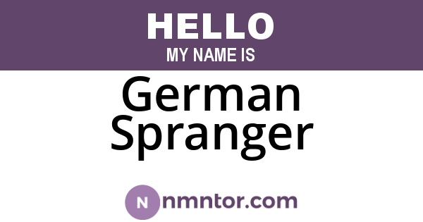German Spranger