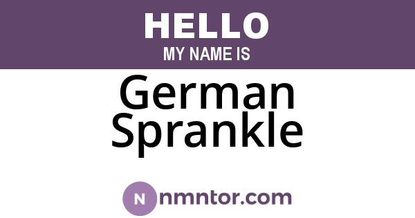 German Sprankle