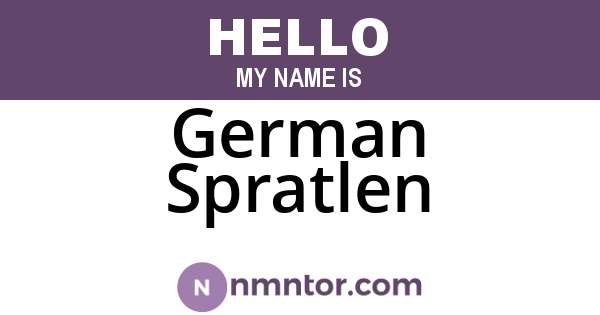 German Spratlen
