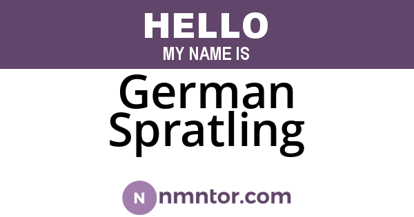 German Spratling