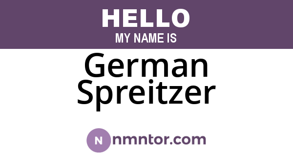German Spreitzer