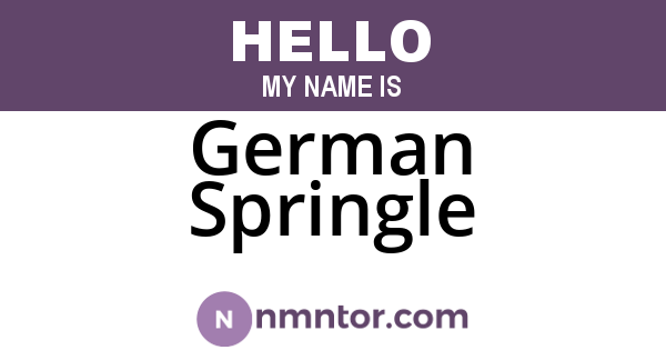 German Springle