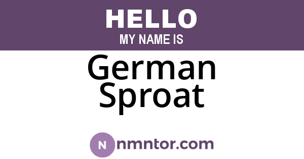 German Sproat