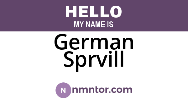 German Sprvill