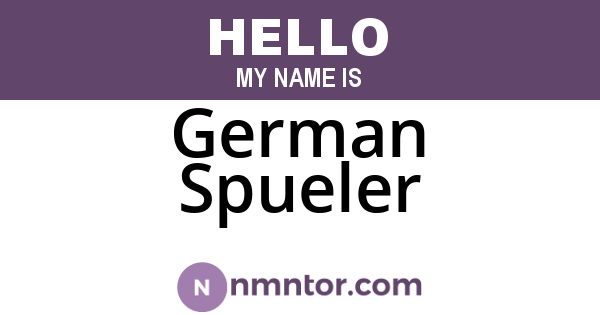 German Spueler