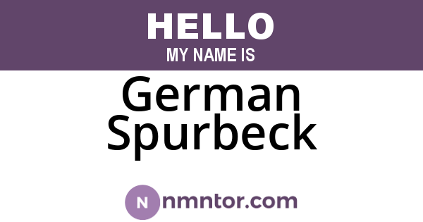 German Spurbeck