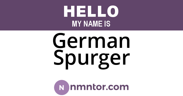 German Spurger