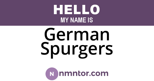 German Spurgers