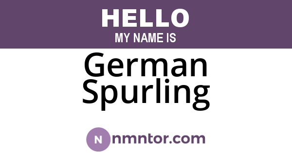 German Spurling