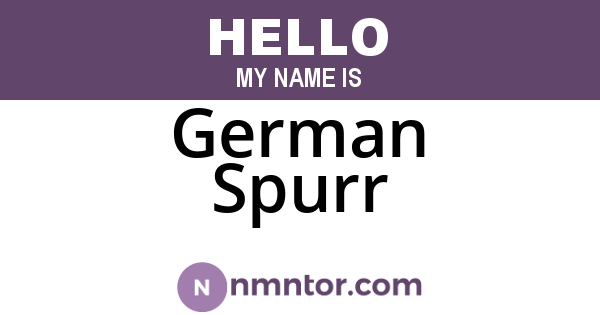 German Spurr