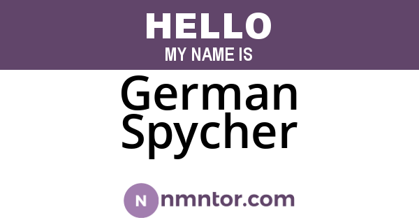 German Spycher