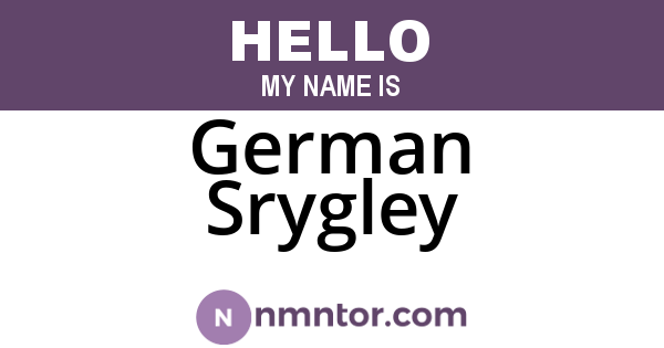 German Srygley
