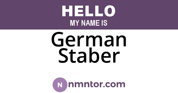 German Staber