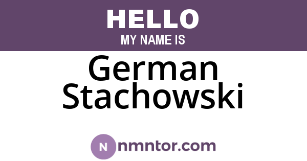 German Stachowski