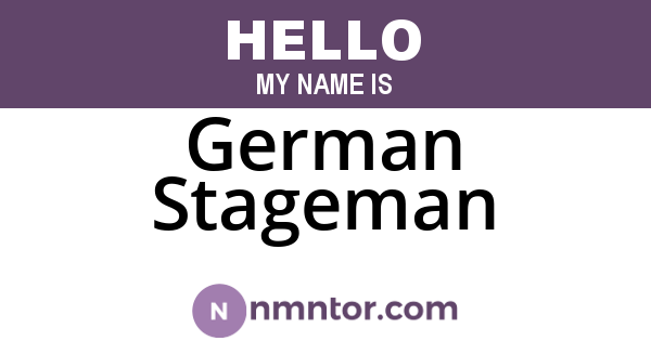 German Stageman