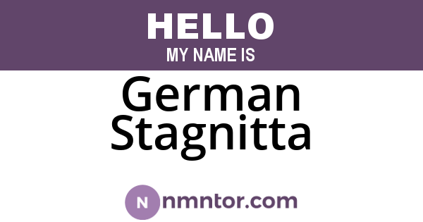 German Stagnitta