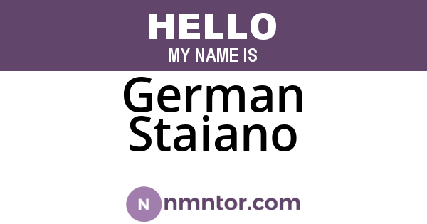 German Staiano