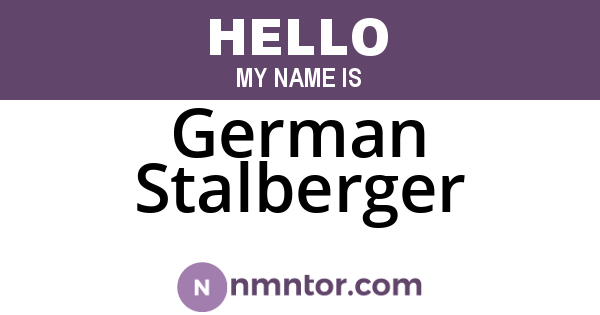 German Stalberger
