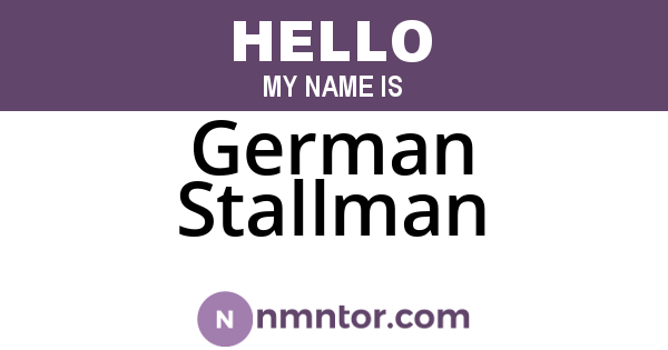 German Stallman