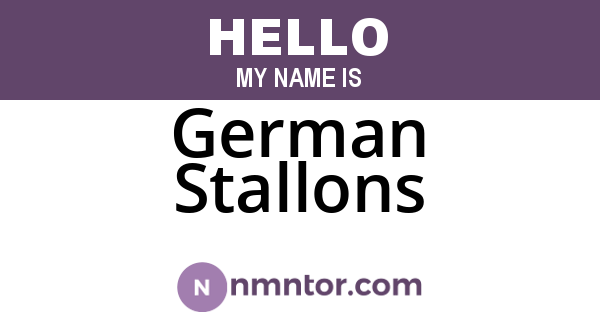 German Stallons
