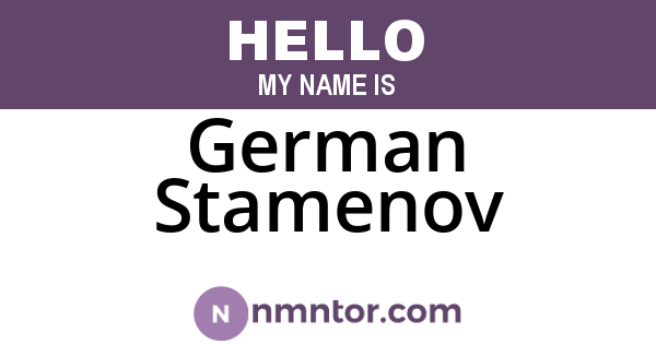 German Stamenov