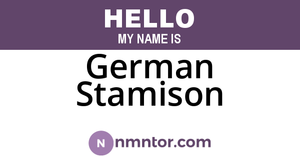 German Stamison