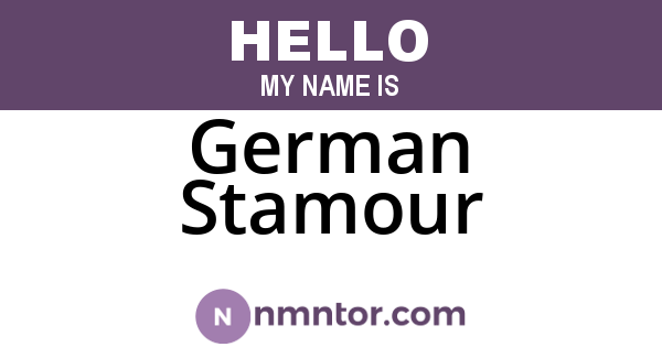 German Stamour