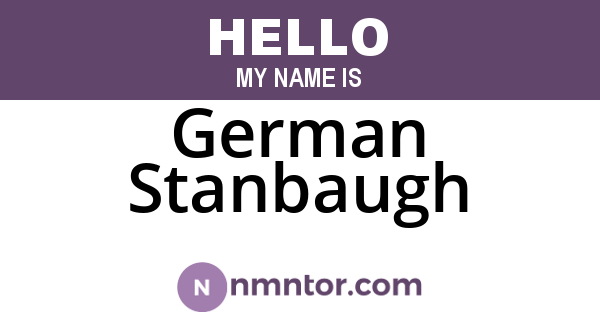 German Stanbaugh