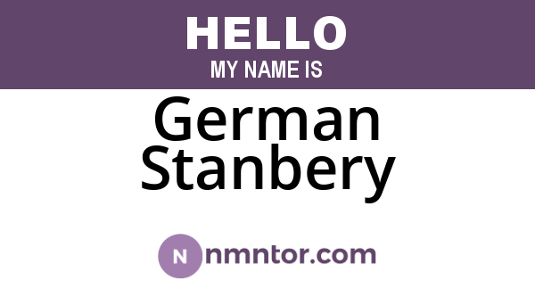 German Stanbery