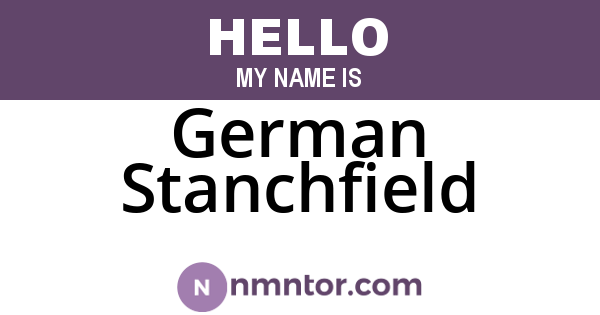 German Stanchfield