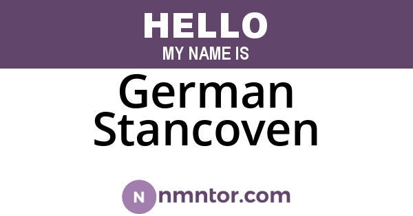 German Stancoven