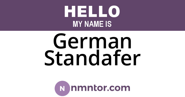 German Standafer