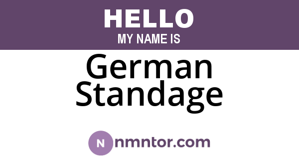 German Standage