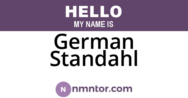 German Standahl