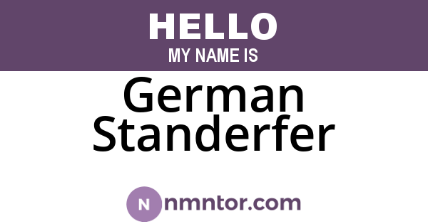 German Standerfer
