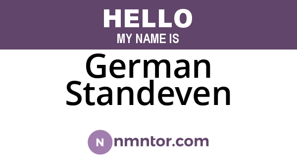 German Standeven