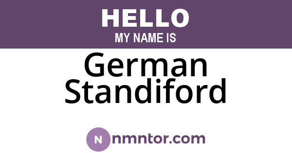 German Standiford