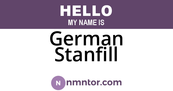 German Stanfill